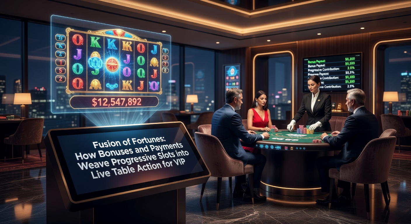 Close-up of a VIP player's mobile app showing bonus transfer from live blackjack win to a flashing progressive slot jackpot meter