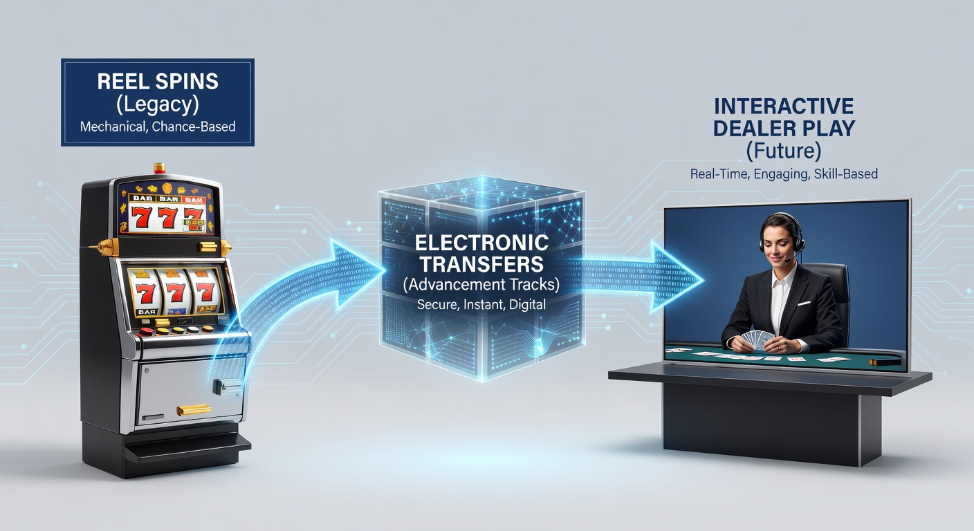 Electronic transfers connecting slot machines to live dealer tables in casino loyalty programs