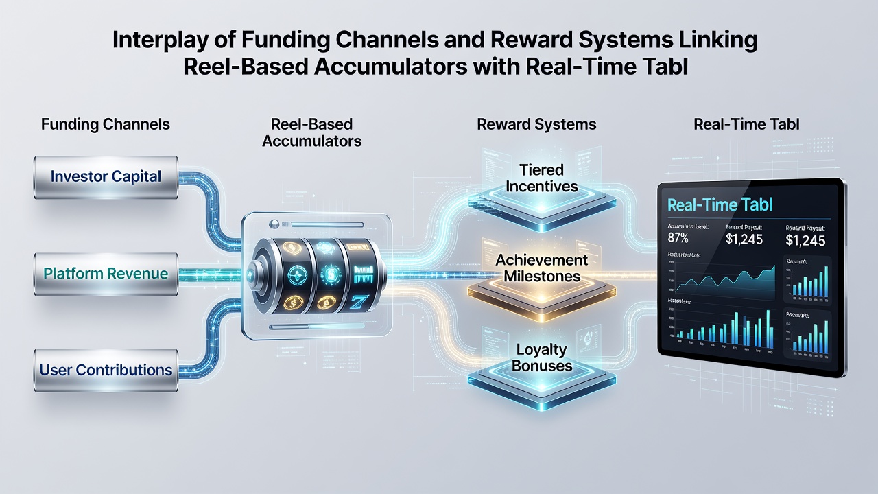 Illustration of tier progression pathways connecting slot accumulators to live dealer tables via unified reward systems